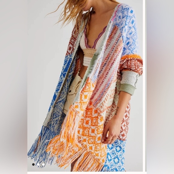 Free People at Dawn Poncho size small oversized. Sold out Cardigan! - Picture 1 of 15